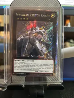 Evilswarm Exciton Knight 1st Edition Platinum Secret Rare RA04-EN212 Yu-Gi-Oh! - Image 1