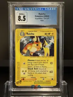 CGC 8.5 Raichu 2002 Expedition 25/165 Holo Pokemon Card - Image 1
