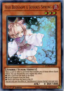Ash Blossom & Joyous Spring 1st Edition Ultra Rare Duel Power DUPO-EN077 LP - Image 1