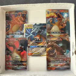 POKEMON CARD LOT CHARIZARD GX FULL ART ONE TAG TEAM 5 TOTAL - Image 1