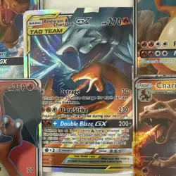 POKEMON CARD LOT CHARIZARD GX FULL ART ONE TAG TEAM 5 TOTAL - Image 5