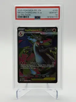 GEM-MINT Mega Charizard X ex Pokemon Phantasmal Flames Ultra Rare PSA 10 109/094 - Image 1