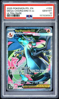 Pokemon Mega Charizard X Ex 109/094 Me02 Ultra Rare Holo English PSA 10 - Image 1