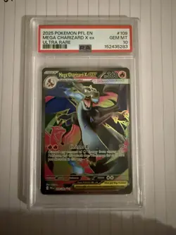 Pokemon Mega Charizard X ex 109/094 Phantasmal Flames Ultra Rare PSA 10 Gem Mint - Image 1