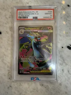 Pokemon Mega Charizard X Ex Phantasmal Flames 109/094 Ultra Rare Holo PSA 10 - Image 1