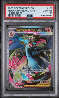 Pokemon TCG Mega Charizard X EX Ultra Rare Holo 109/094 Me02 PSA 10 - Image 1