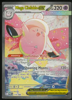 Mega Clefable ex 119/088 Holo Special Illustration Rare Perfect Order Pokemon NM - Image 1