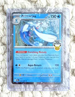 Pokemon Pitch Black Primarina 020/084 Release Day Exclusive Sealed Promo Card - Image 1