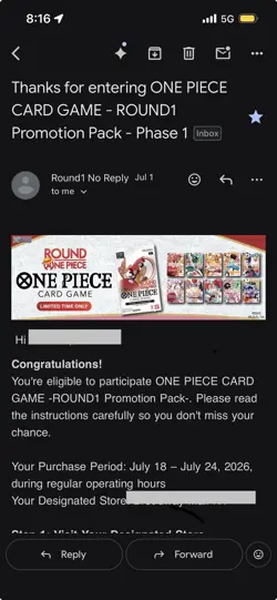 Round 1 One Piece Card Game Promotional Pack - English IN HAND ALL 10 packs ✅ - Image 3