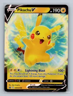 Pikachu V Holo Promo SWSH: Sword & Shield Promo Cards SWSH198 NM - Image 1