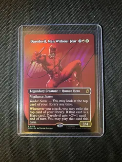 Daredevil, Man Without Fear (Borderless) (0372) Marvel Super Heroes Foil - Image 1