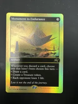 MTG Monument to Endurance Aetherdrift First-Place Gold Foil Rare - Image 1