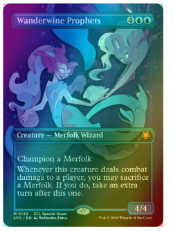 Wanderwine Prophets - Foil - Borderless Special Guests Lorwyn Eclipsed MTG - Image 1
