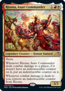 Risona, Asari Commander - Foil - Prerelease Promo NM, English MTG Kamigawa: Neon - Image 1