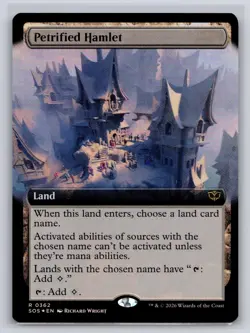 Petrified Hamlet (Extended Art) 362 Secrets of Strixhaven MTG Foil NM - Image 1