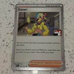 Canari 185/217 Cosmos Holo NM - Prize Pack Series 9 - Play! Pokemon Stamped - Image 1