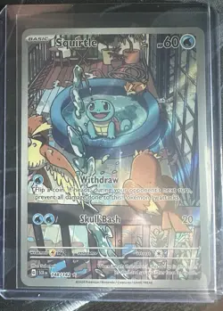 Pokemon Squirtle 148/142 Sv07 Stellar Crown Illustration Rare Holo Full Art - Image 1