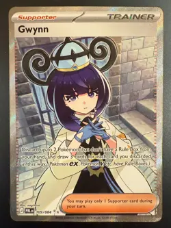 Gwynn NM Ultra Rare 109/084 Me05: Pitch Black Pokemon TCG - Image 1