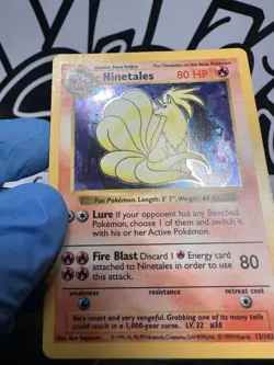 Ninetales [Shadowless] #12/102 Pokemon Base Set MP - Image 2