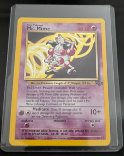 Pokemon TCG Mr. Mime Jungle 6/64 Holo Unlimited Holo Rare - Image 1