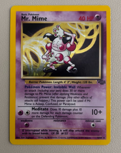 Pokemon TCG Mr. Mime Jungle 6/64 Holo Unlimited Holo Rare - Image 4