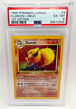 1999 pokemon Jungle 1ST Edition PSA 6 Flareon 3/64 Graded Card - Image 1