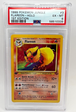 1999 pokemon Jungle 1ST Edition PSA 6 Flareon 3/64 Graded Card - Image 2