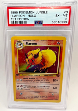 1999 pokemon Jungle 1ST Edition PSA 6 Flareon 3/64 Graded Card - Image 3