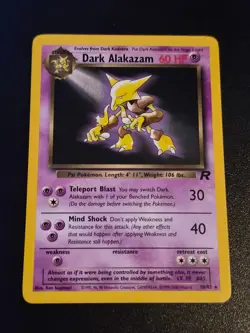 Dark Alakazam 18/82 Unlimited Rare Team Rocket Pokemon LP+ - Image 1
