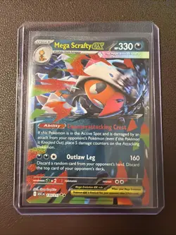 Pokemon Mega Scrafty ex [ME: Ascended Heroes - 135/217]Holofoil NM Double Rare - Image 3