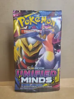 Pokemon Sun & Moon Unified Minds Booster Pack Sealed Random Art - Image 1