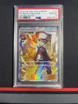 PSA 10 Pokemon Card - Red's Challenge Full Art 107/095 sm10 Double Blaze - Image 2