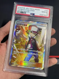 PSA 10 Pokemon Card - Red's Challenge Full Art 107/095 sm10 Double Blaze - Image 4