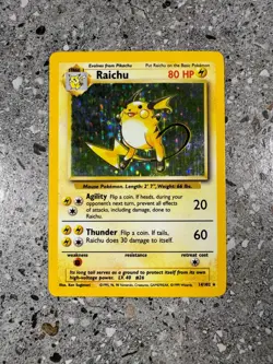 Pokemon TCG Cards Raichu 14/102 Base Set Holo Rare - Image 1