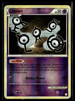 Pokemon TCG HeartGold SoulSilver #55/123 Unown (55) Reverse Holo - Image 1