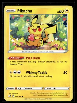 Pokemon TCG SWSH11: Lost Origin #052/196 Pikachu - Image 1