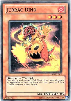 Yugioh Jurrac Dino HA04-EN015 Super Rare Unlimited LP - Image 1