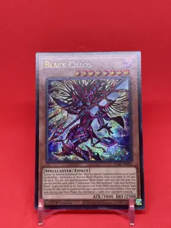 YuGiOh Chaos Origins BLACK CHAOS - Secret Rare Holo Card #CORI-EN001 - Image 2