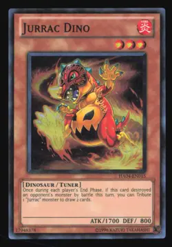 Jurrac Dino HA04-EN015 1st Edition Super Rare Yu-Gi-Oh Near Mint - Image 1