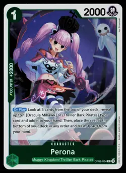 Perona OP09-034 Rare Emperors in the New World One Piece Near Mint - Image 1