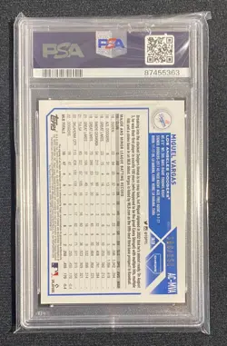 Miguel Vargas 2023 Topps Chrome Update ACMVA Auto Blue Refractor /150 PSA 10 GEM - Image 2
