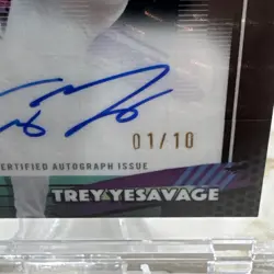 2026 Topps Finest Rookie Trey Yesavage Black Geo Ref Autograph 1/10 FIRST PRINT - Image 5