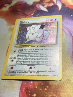 Clefairy 5/102 Holo Base Set Unlimited Rare Pokemon TCG Card Vintage - Image 4