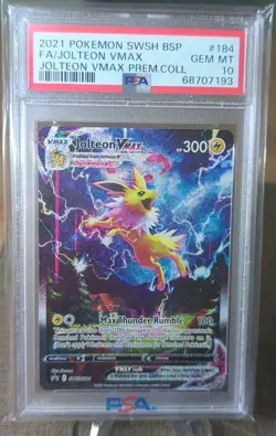 Jolteon VMAX SWSH184 SWSH: Sword & Shield Promo Cards Holo PSA 10 - Image 1
