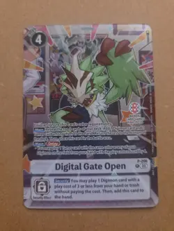 Digimon TCG Digital Gate Open BANDAI CARD FEST PROMO STAMPED NM - Image 1