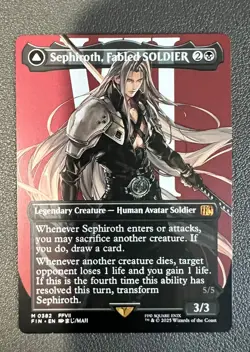MTG Final Fantasy English Sephiroth, Fabled Soldier Borderless 0382 Non-Foil - Image 1