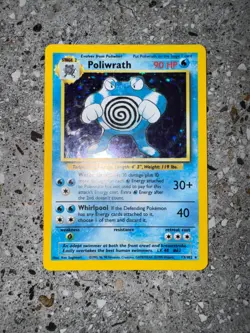 Pokemon TCG Cards Poliwrath 13/102 Base Set Holo Rare - Image 3