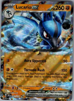 Lucario ex 051/131 Holo Double Rare Prismatic Evolutions Pokemon Near Mint - Image 1