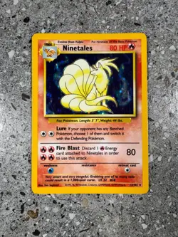 Pokemon TCG Cards Ninetales 12/102 Base Set Holo Rare LP-MP - Image 1