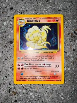 Pokemon TCG Cards Ninetales 12/102 Base Set Holo Rare LP-MP - Image 3